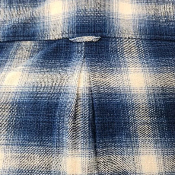 American Eagle Women XS Blue Plaid Ahh-Mazingly Soft Boyfriend Fit Flannel Shirt - Picture 5 of 11
